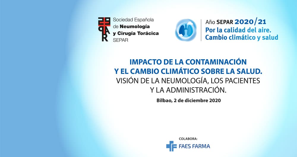 SEPAR celebra un webinar sobre cambio climático y salud en el contexto del Año 2020/2021 por la calidad del aire